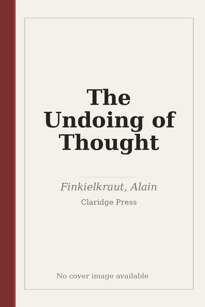 The Undoing of Thought - no cover image available