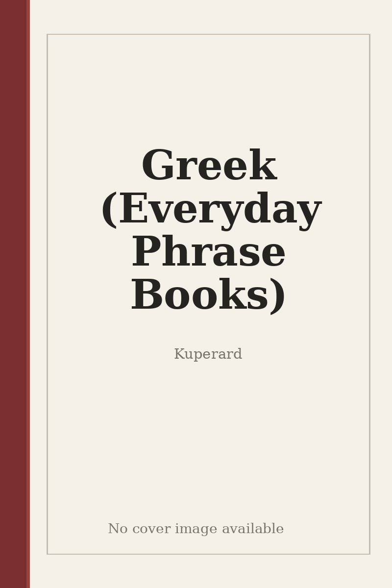 Greek (Everyday Phrase Books) - no cover image available