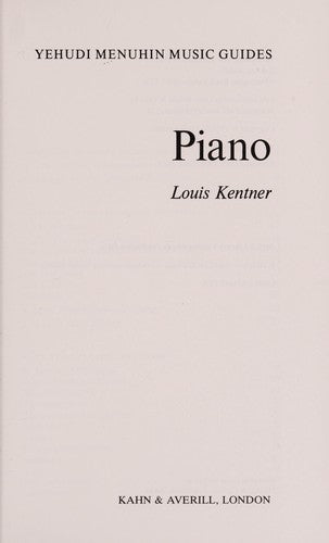 Piano (Yehudi Menuhin Music Guides)