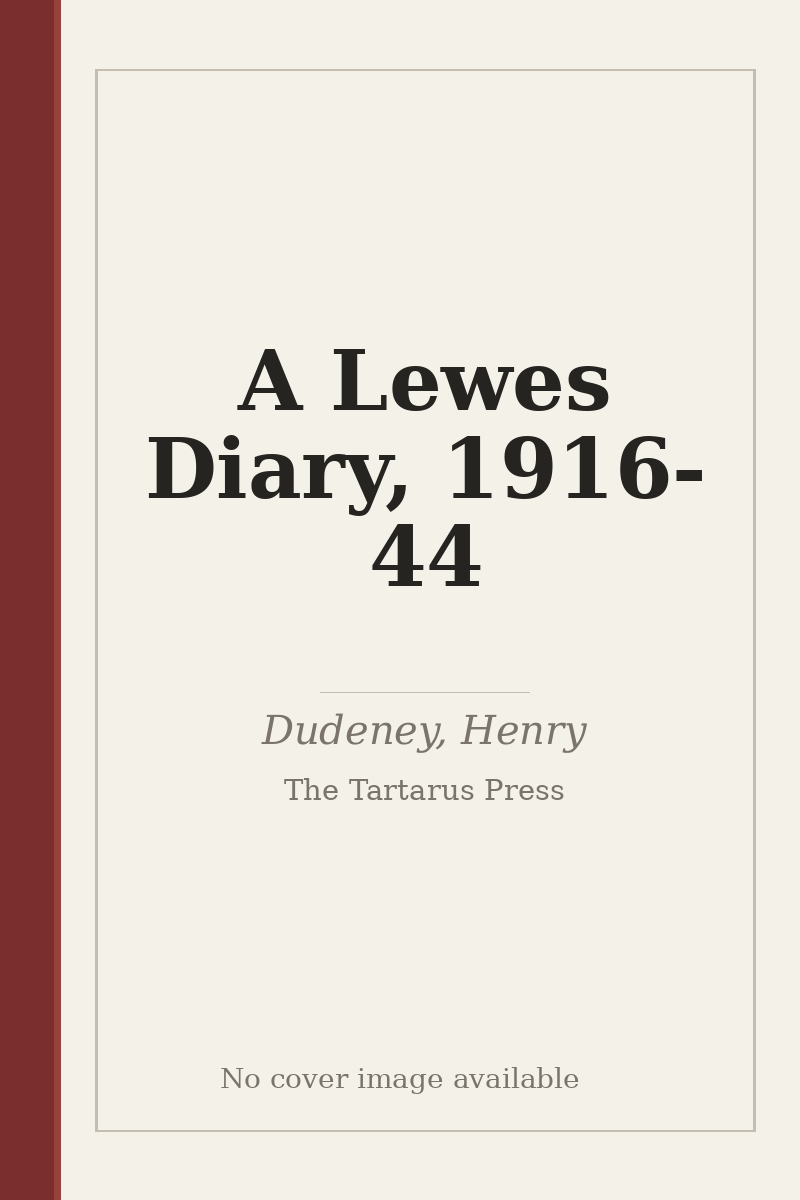A Lewes Diary, 1916-44 - no cover image available