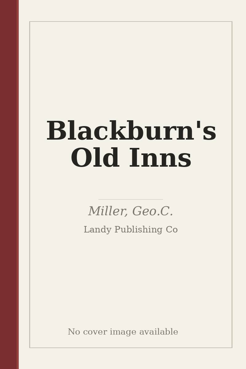 Blackburn's Old Inns - no cover image available