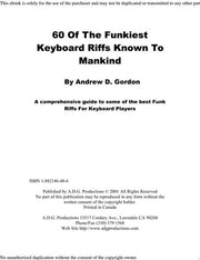 60 Of The Funkiest Keyboard Riffs Known To Mankind. Includes CD