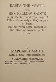 Rabi'a the Mystic and Her Fellow Saints in Islam