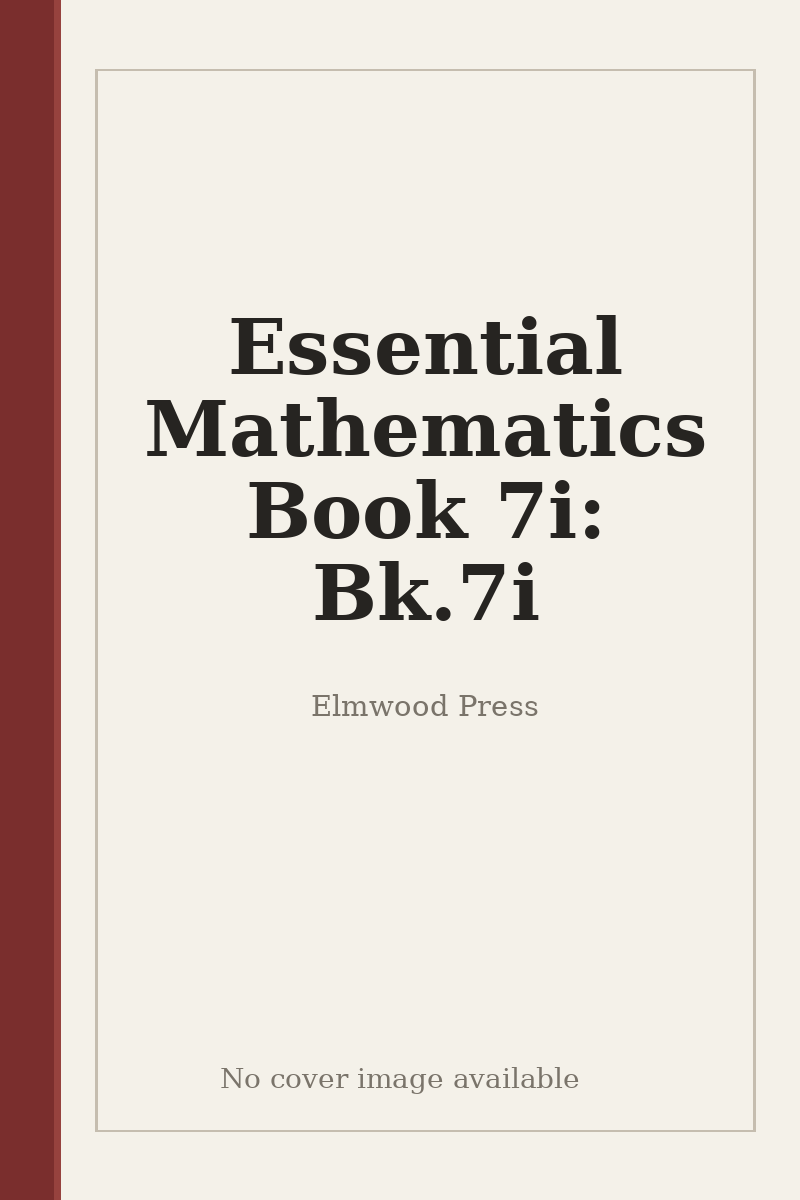 Essential Mathematics Book 7i: Bk.7i - no cover image available