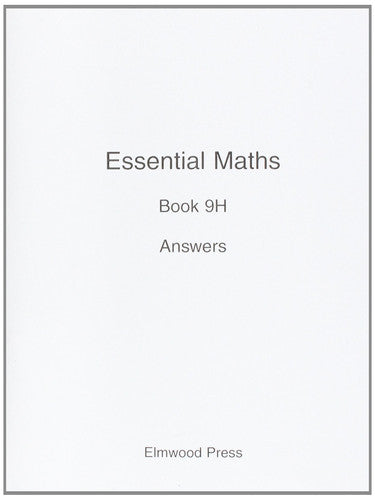 Essential Maths 9H Answers: Bk. 9H
