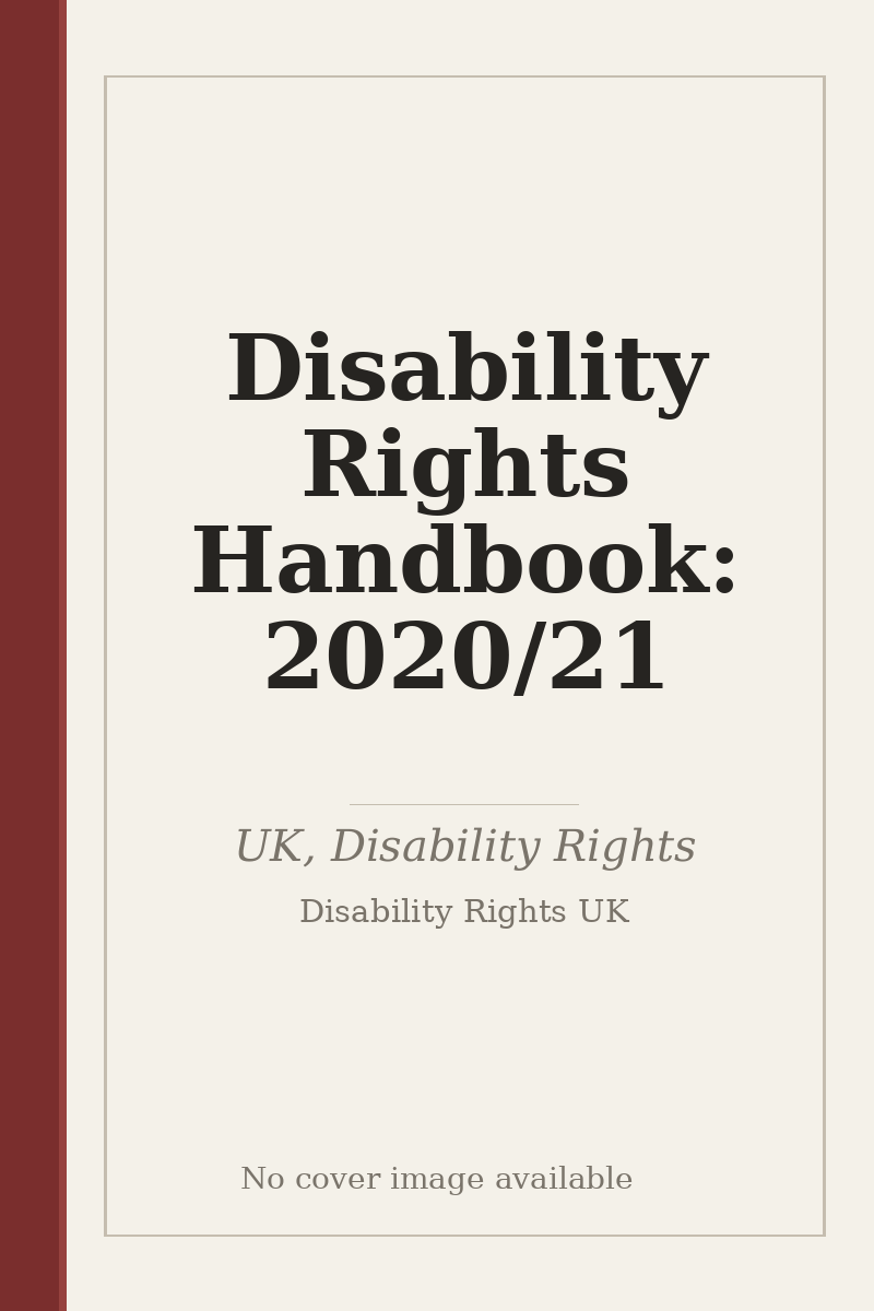Disability Rights Handbook: 2020/21 - no cover image available