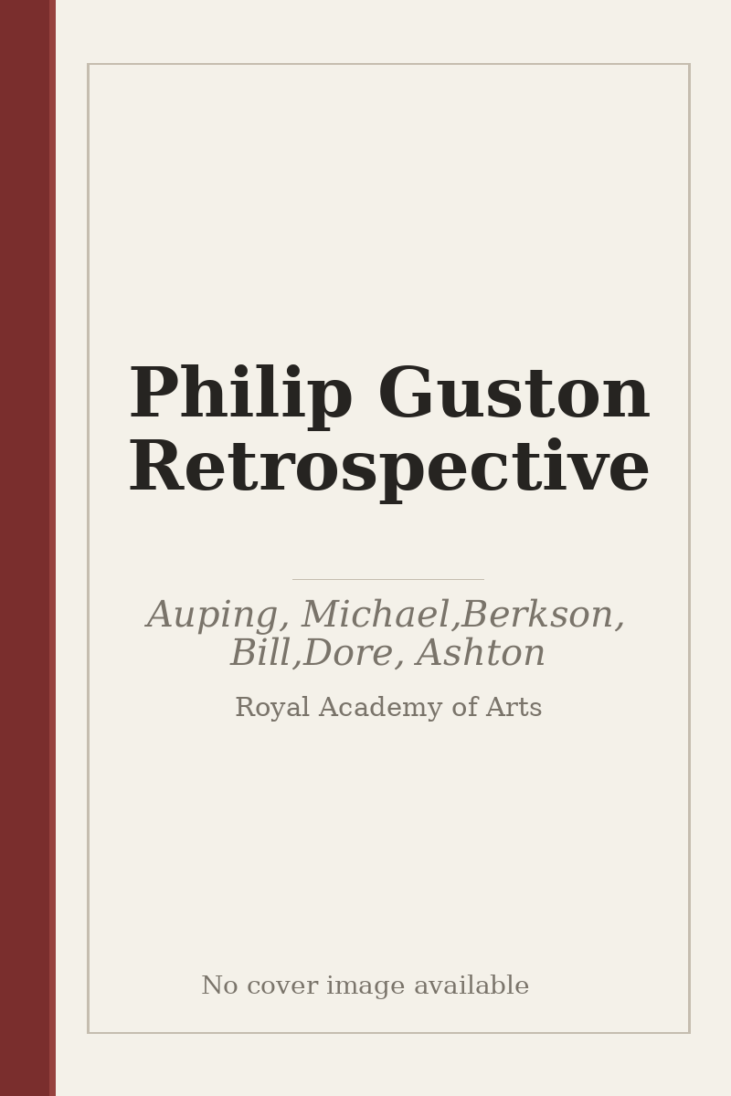 Philip Guston Retrospective - no cover image available