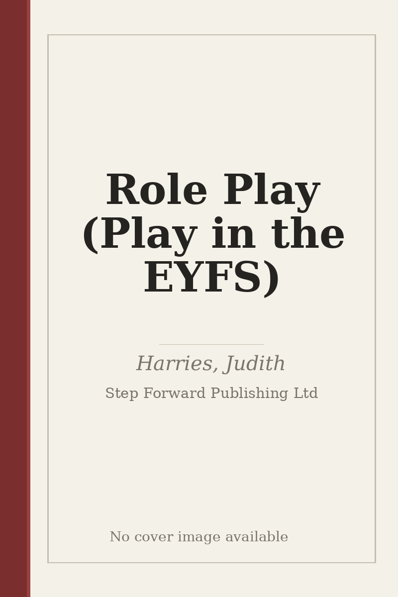 Role Play (Play in the EYFS) - no cover image available