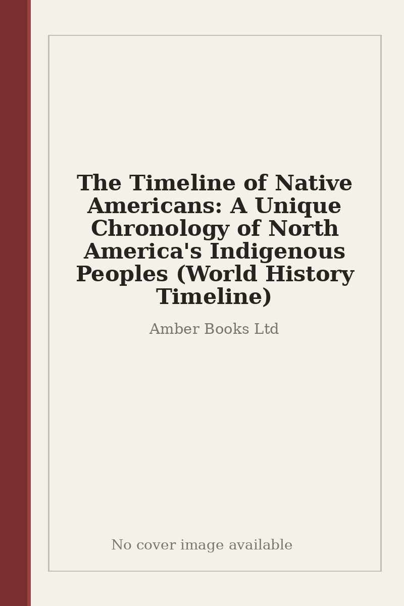 The Timeline of Native Americans: A Unique Chronology of North America's Indigenous Peoples (World History Timeline) - no cover image available