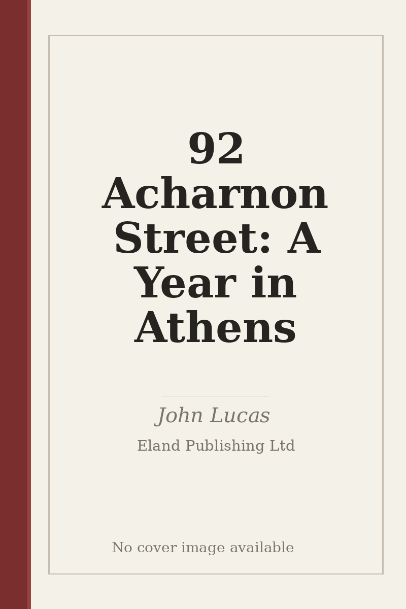 92 Acharnon Street: A Year in Athens - no cover image available