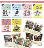 Phonic Books Dandelion Readers Split Vowel Spellings: Decodable books for beginner readers Split Vowel Spellings (a-e, e-e, i-e, o-e and u-e) (Phonic Books Beginner Decodable Readers)