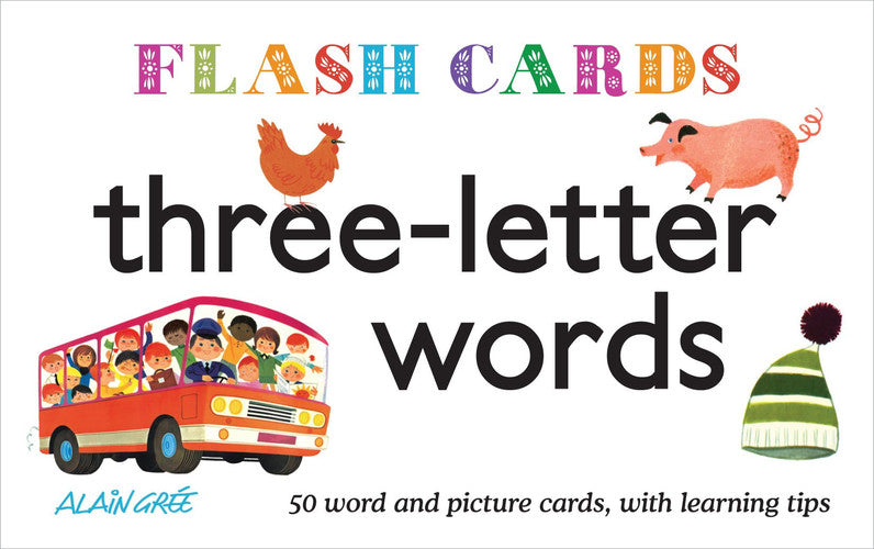 Three-Letter Words (Flash Cards): 50 word and picture cards, with learning tips