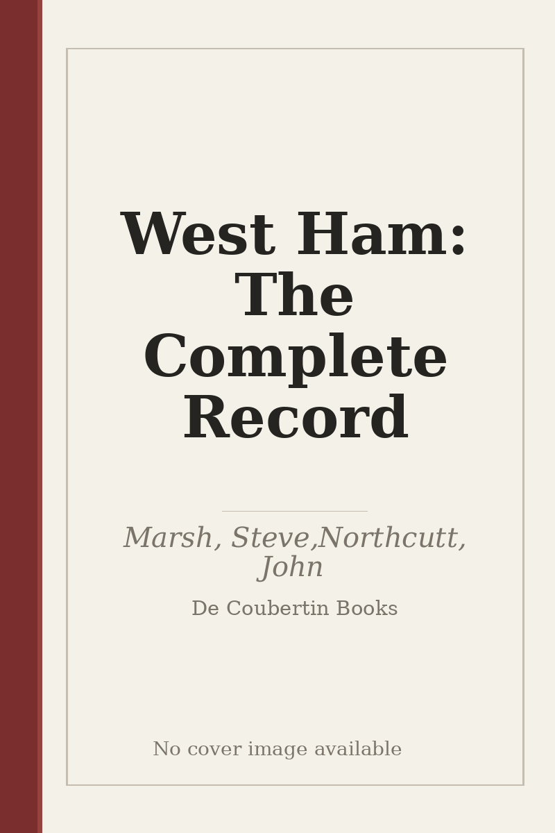 West Ham: The Complete Record - no cover image available