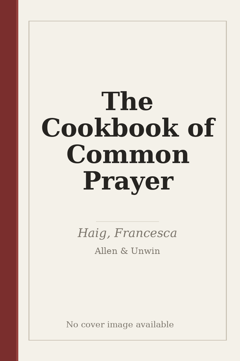 The Cookbook of Common Prayer - no cover image available