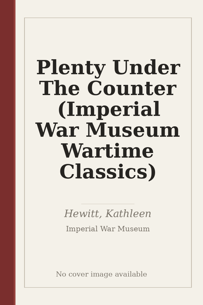Plenty Under The Counter (Imperial War Museum Wartime Classics) - no cover image available