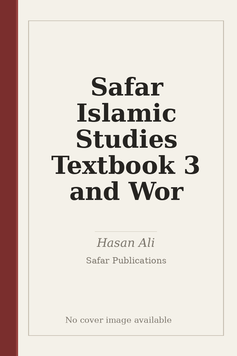 Safar Islamic Studies Textbook 3 and Wor - no cover image available