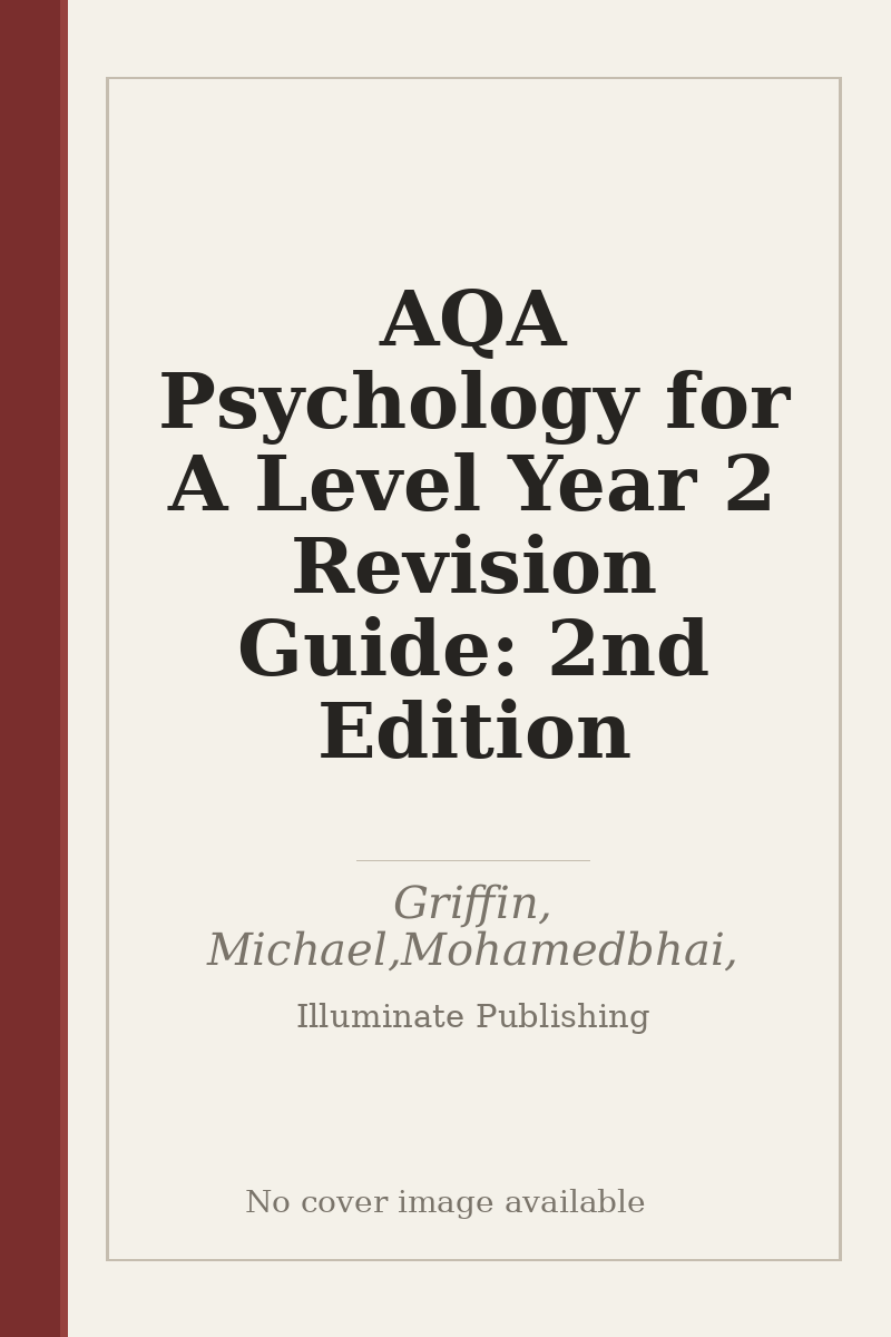 AQA Psychology for A Level Year 2 Revision Guide: 2nd Edition - no cover image available