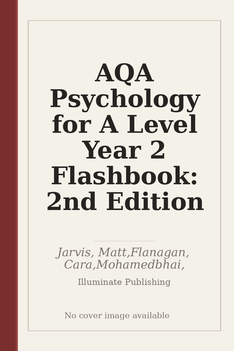 AQA Psychology for A Level Year 2 Flashbook: 2nd Edition - no cover image available