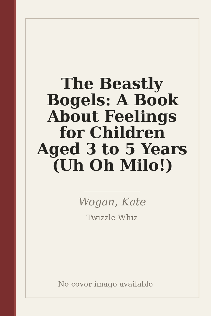 The Beastly Bogels: A Book About Feelings for Children Aged 3 to 5 Years (Uh Oh Milo!) - no cover image available