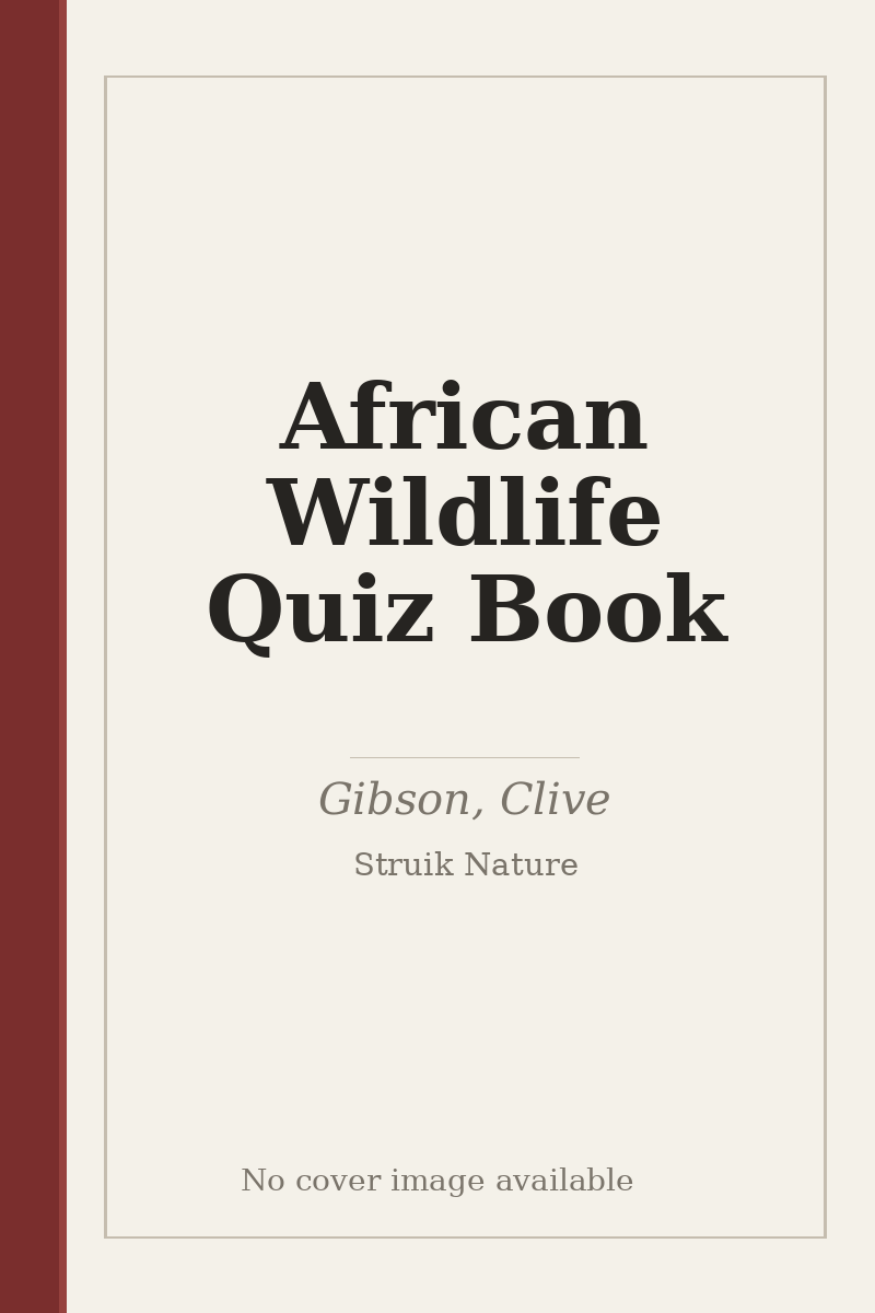 African Wildlife Quiz Book - no cover image available