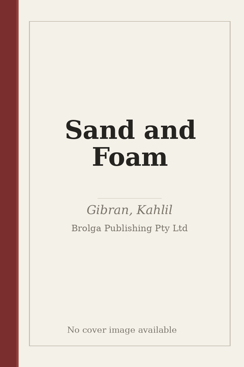 Sand and Foam - no cover image available