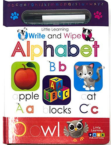 Alphabet Little Learning Library - Write & Wipe Activity Kids Books - Childrens Books, Toddler Books
