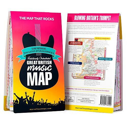 Great British Music Map | Music Map & Guide | Marvellous Maps | Music Gifts | Holiday Planning | British Geography (S T & G's Great British Music Map)