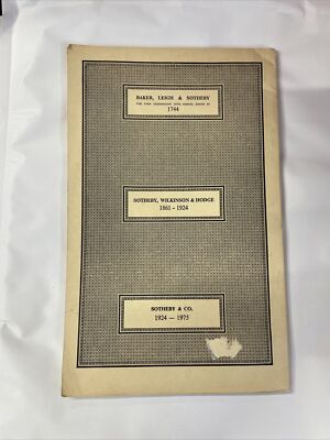Sotheby's Catalogue children's books drawings & juvenilia - 1975
