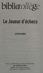 Bibliocollège - Le joueur d'échecs, Stefan Zweig