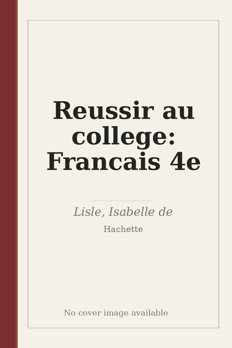 Reussir au college: Francais 4e - no cover image available