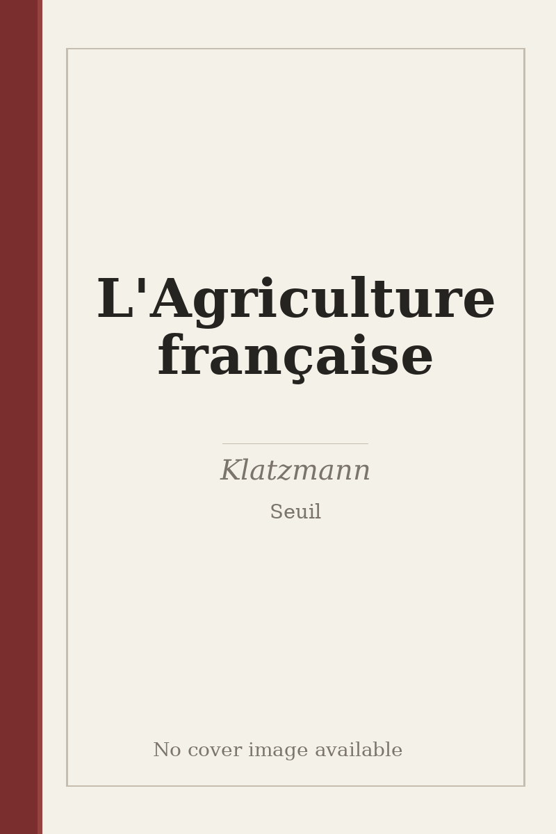L'Agriculture française - no cover image available