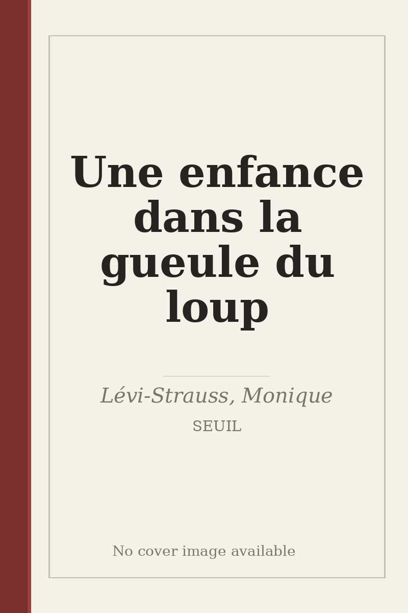 Une enfance dans la gueule du loup - no cover image available