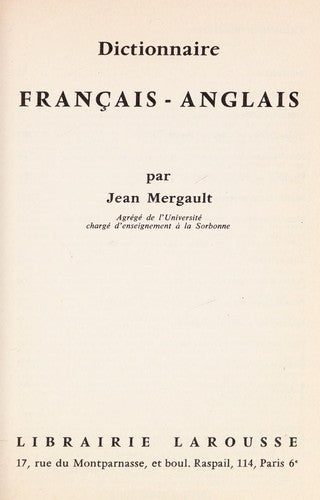 Dictionnaire Francais Anglais