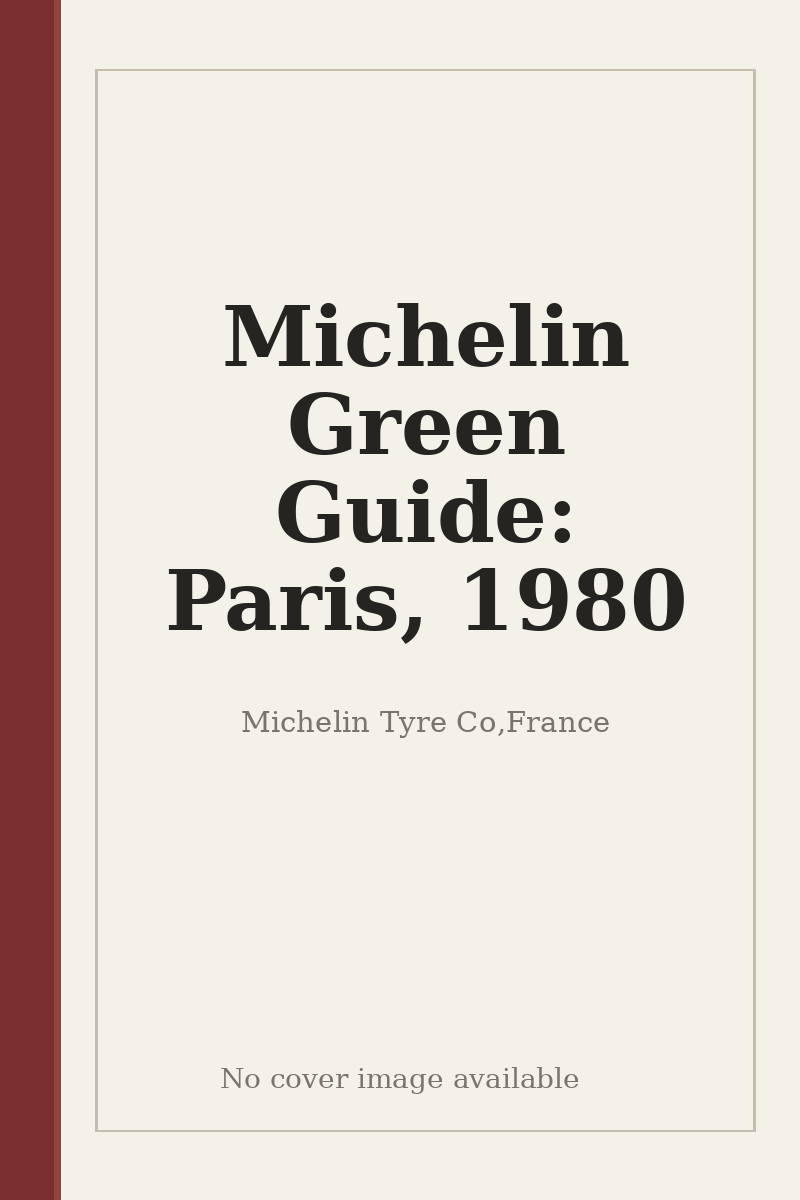 Michelin Green Guide: Paris, 1980 - no cover image available
