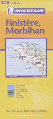 Michelin Map 11308: Local France - Finistere / Morbihan (Michelin Local Maps)
