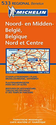 Michelin Noord- En Midden-Belgie, Belgique Nord Et Centre/ Belgium, Brussels, Oostende, Liege (KAARTEN/CARTES MICHELIN)
