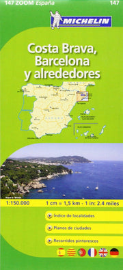 Barcelona Y Alreded. C. Brava: No. 147 (Michelin Zoom Maps)