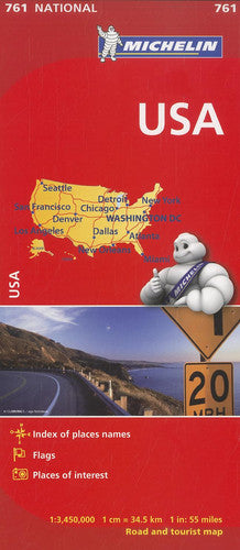 USA - Michelin National Map 761: Straßen- und Tourismuskarte 1:3.450.000
