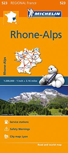 Rhone-Alps - Michelin Regional Map 523: Map (Michelin Regional Maps)