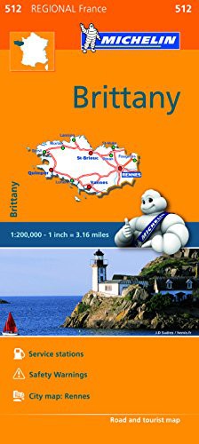 Brittany - Michelin Regional Map 512: Map