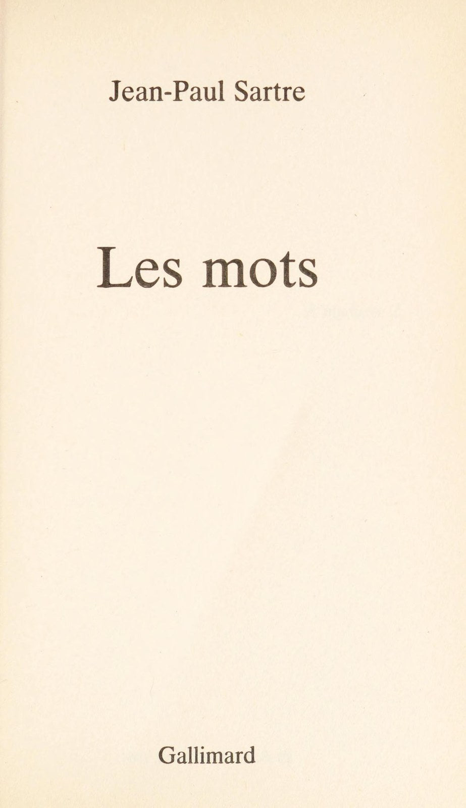 Les mots (Folio)