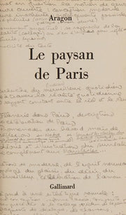 Le paysan de Paris (Collection Folio)