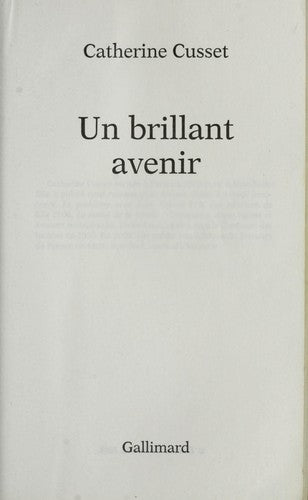 Un Brillant Avenir: A40258 (Folio)
