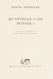 Qu'appelle-t-on penser?