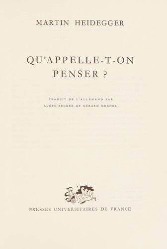 Qu'appelle-t-on penser?