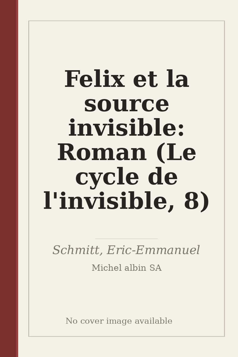 Felix et la source invisible: Roman (Le cycle de l'invisible, 8) - no cover image available