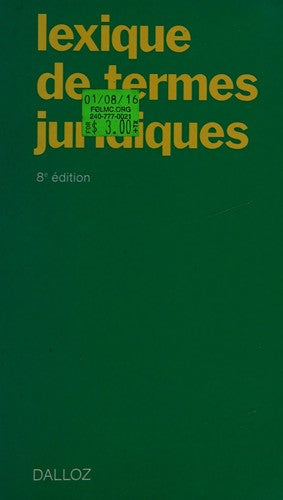 Lexique DES Termes Juridiques
