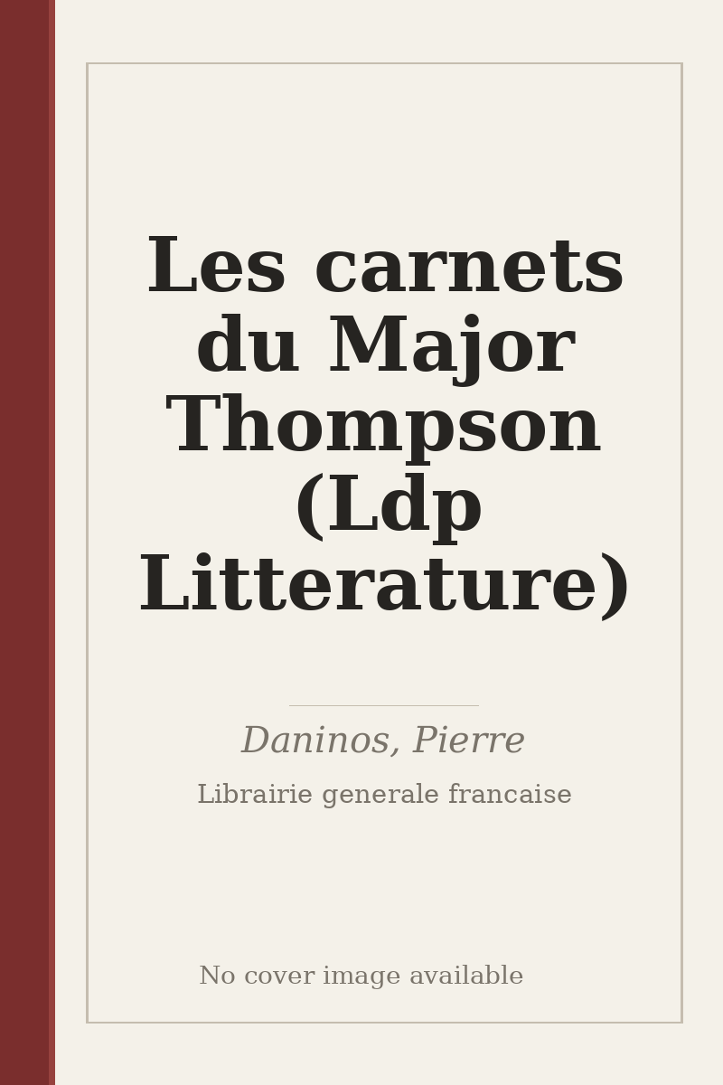 Les carnets du Major Thompson (Ldp Litterature) - no cover image available