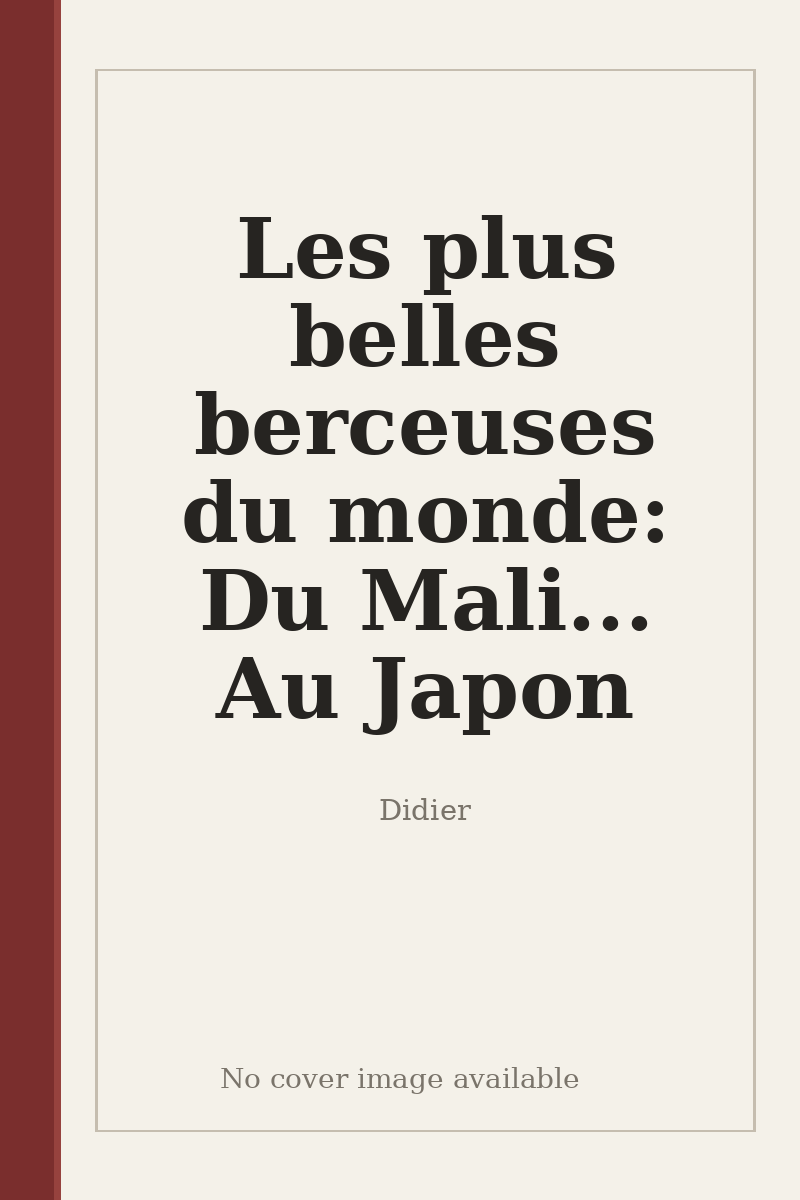 Les plus belles berceuses du monde: Du Mali... Au Japon - no cover image available