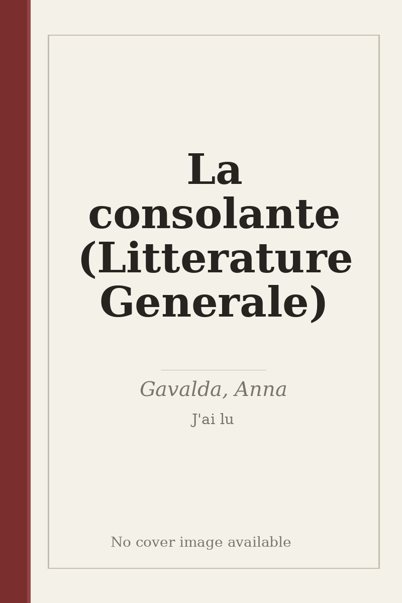 La consolante (Litterature Generale) - no cover image available